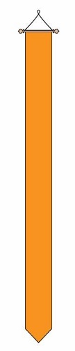 Wimpel Oranje - puntvorm 175 cm